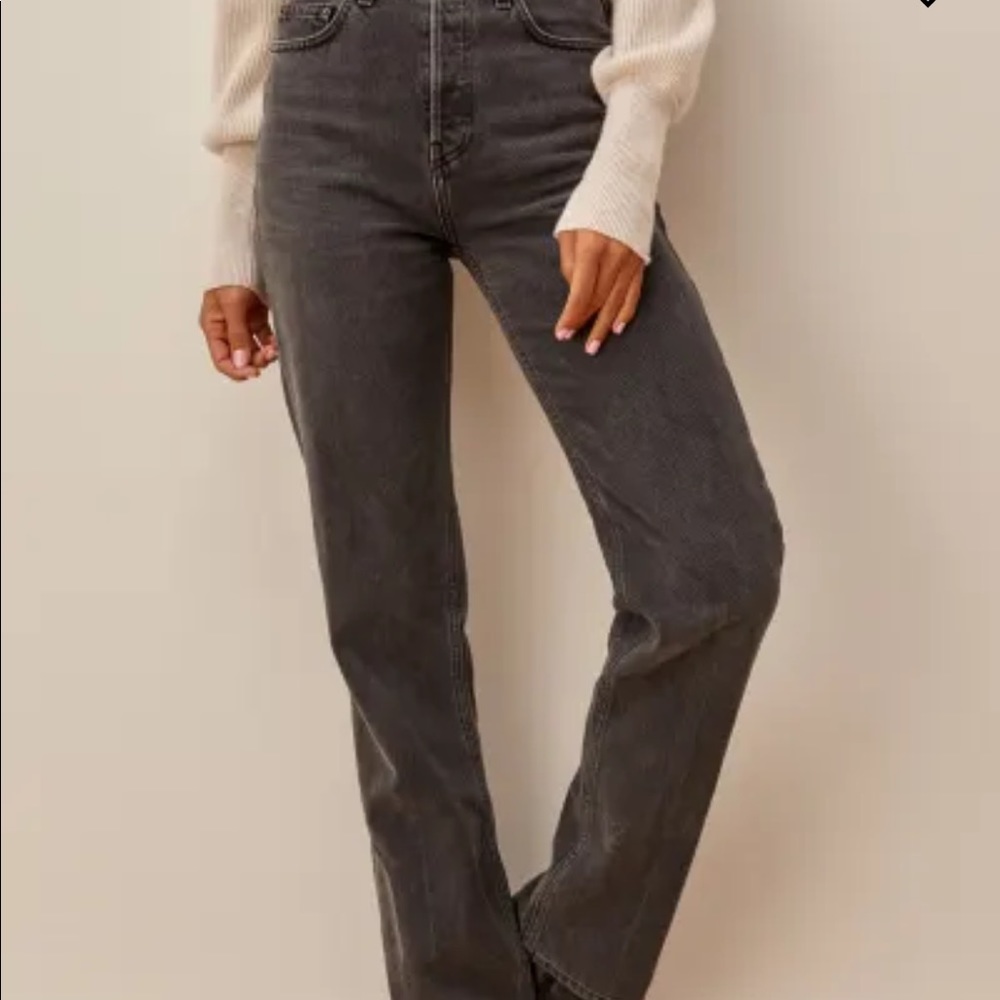 (New with tags never worn) Reformation Cynthia High Rise Straight Long Jeans